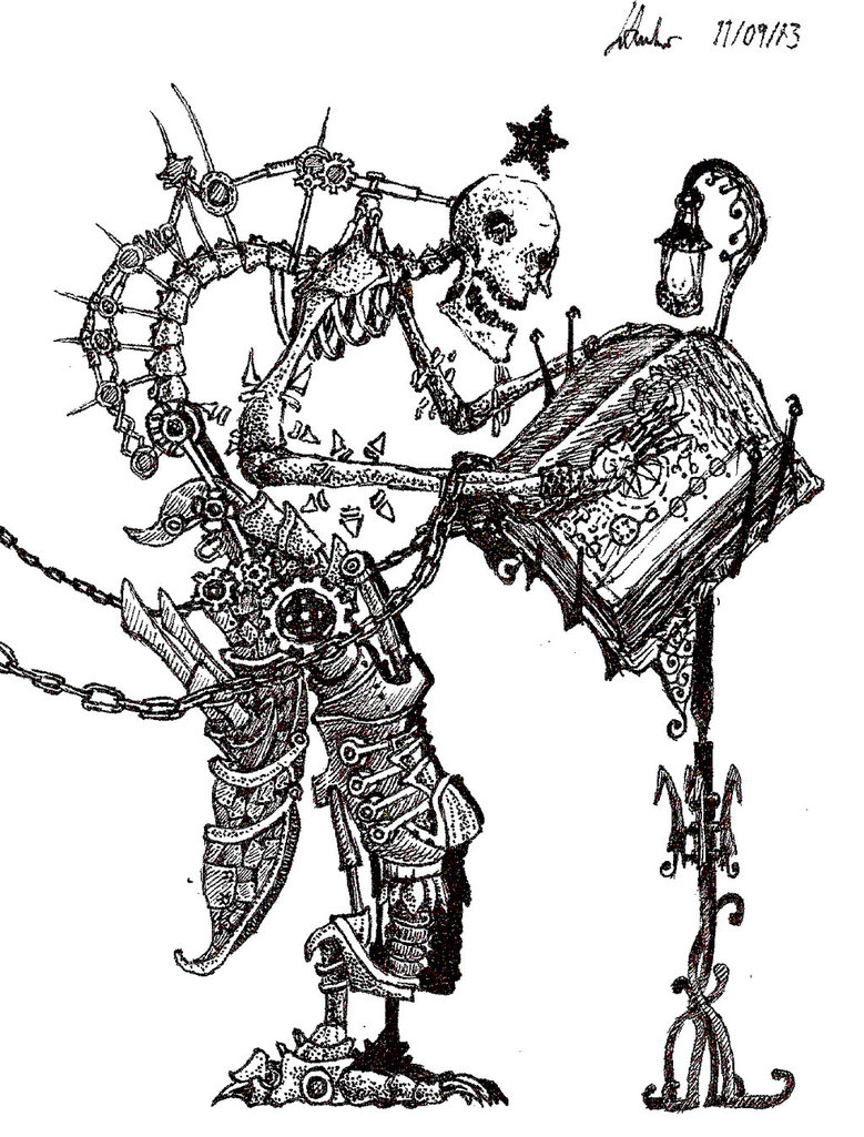 779x1025 Clockwork Glyph Demon By Thechestercat