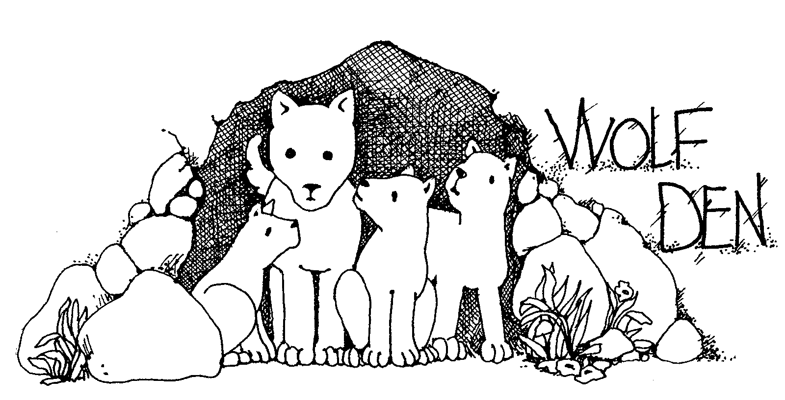 1600x817 Wolf Den Clipart