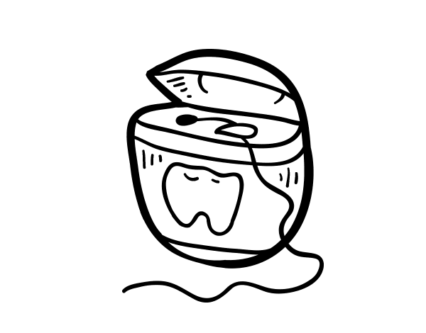 600x470 Dental Floss Coloring Page