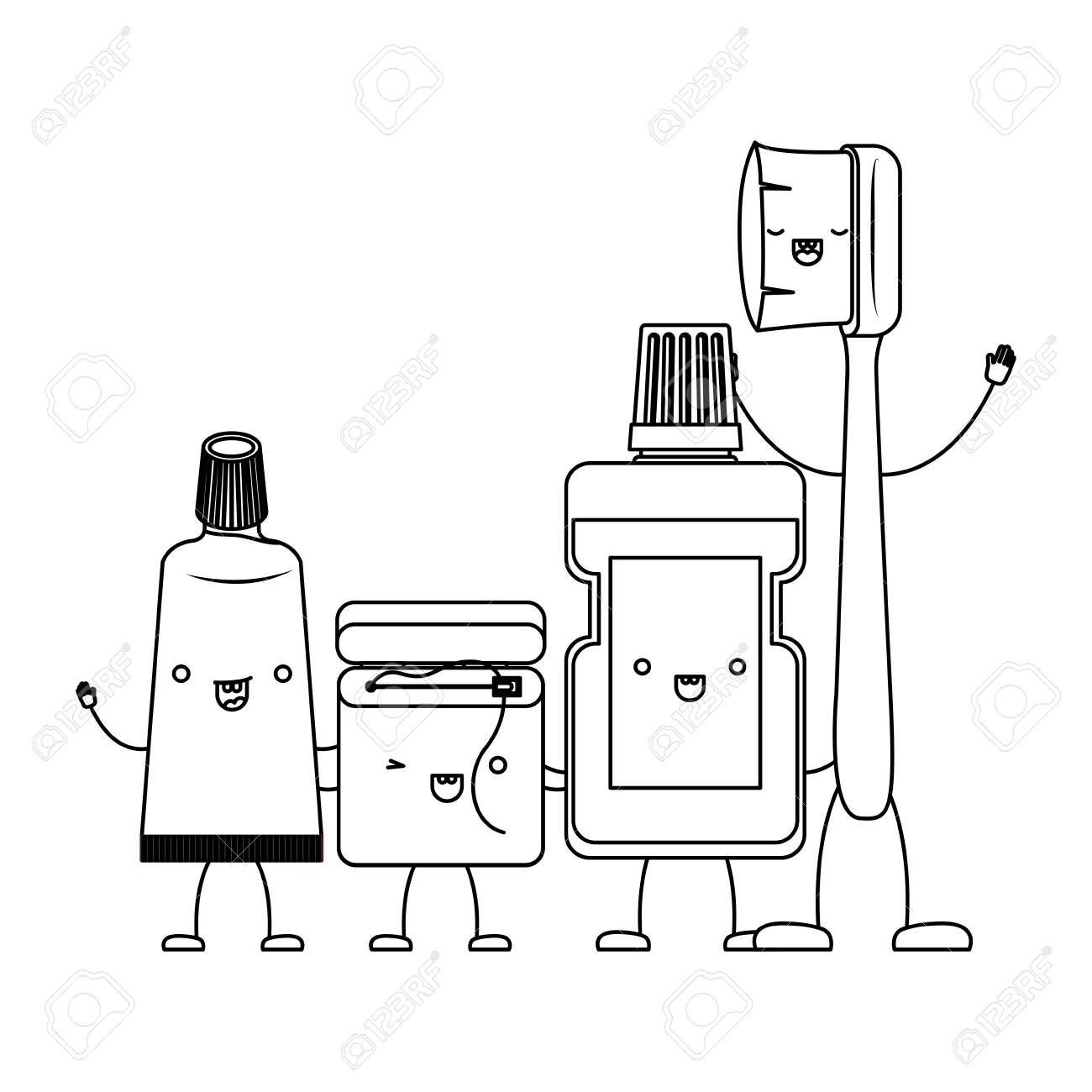 1300x1300 Toothpaste And Dental Floss And Mouthwash And Toothbrush