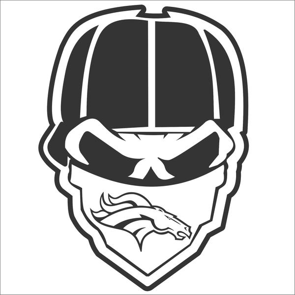 600x600 Skull Gang Denver Broncos Bomex Graphics