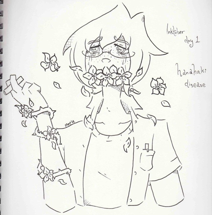 888x899 Inktober {Daye} ~hanahaki Disease~ By Depressed Maple Boi