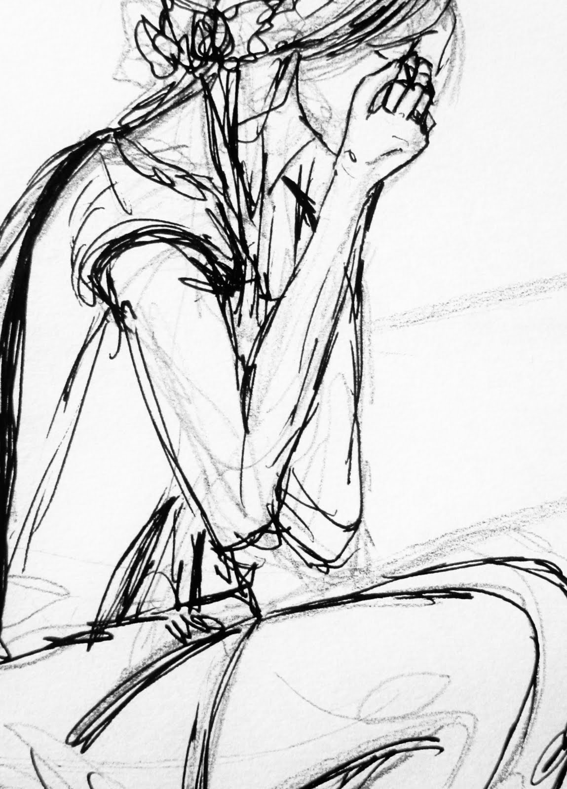 1149x1600 Depressed Girl Crying Drawing Dress Images