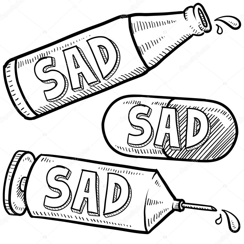 1024x1024 Depression Drugs And Alcohol Sketch Stock Photo Lhfgraphics