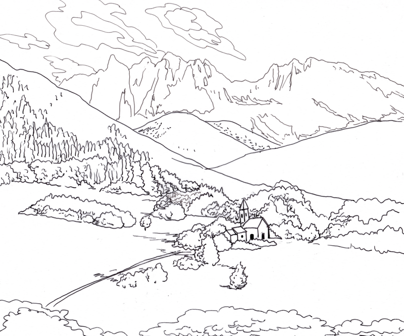 800x666 Make Digital Landscape Illustration For You Landscape