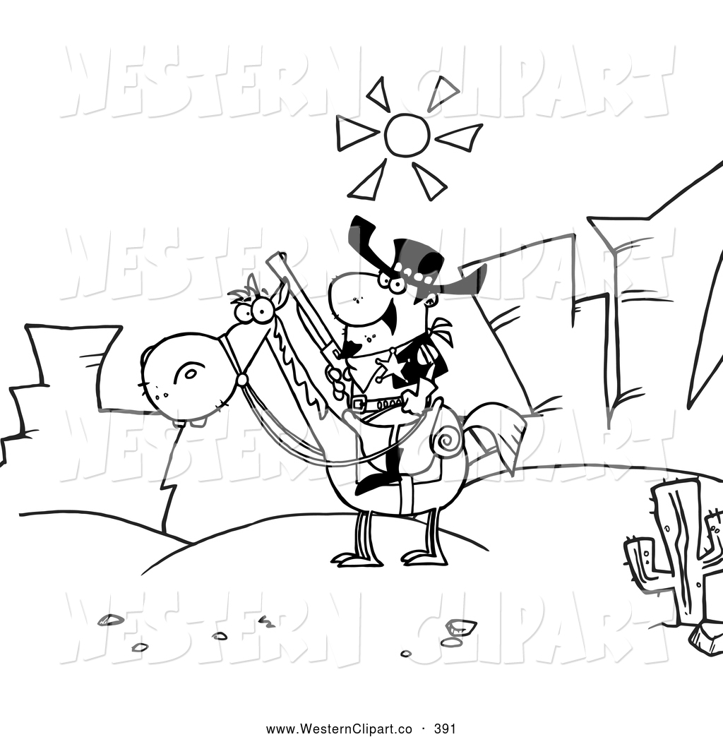 1024x1044 Vector Western Clip Art Of A Coloring Page Of A Sheriff