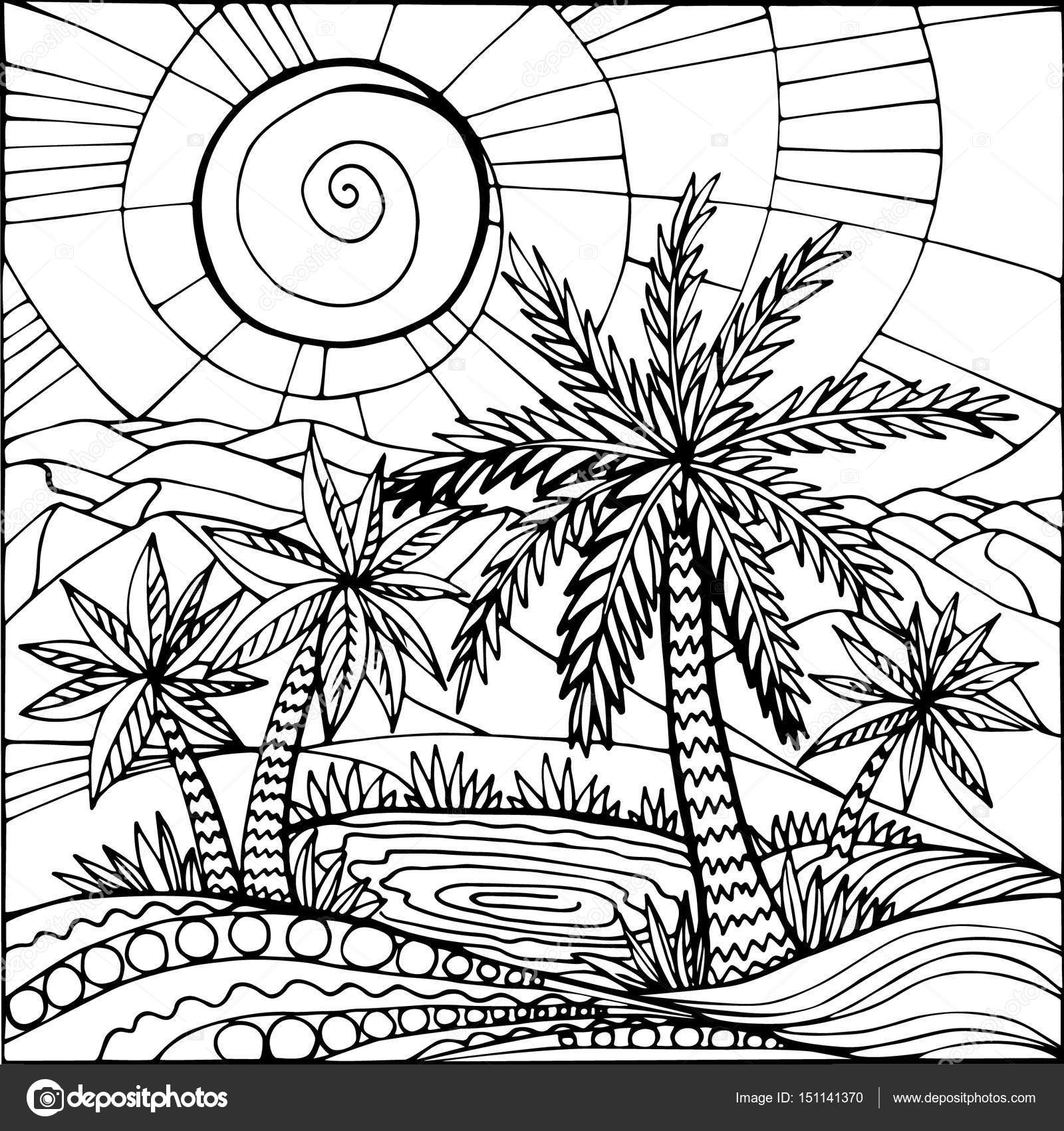 Desert Oasis Drawing at GetDrawings | Free download