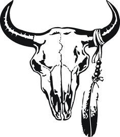 236x268 Cow Skull Drawing