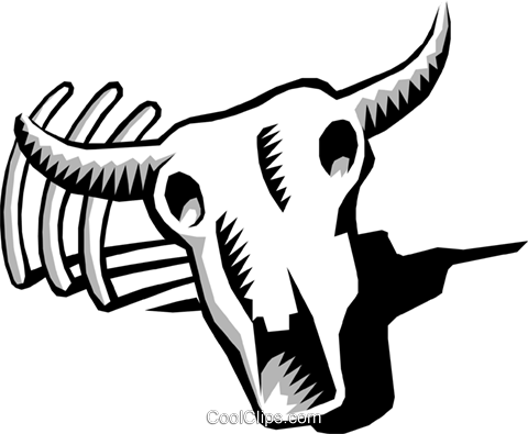 480x395 Cow Skull Royalty Free Vector Clip Art Illustration Anim0617
