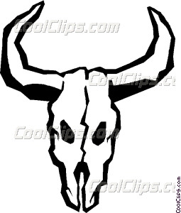 255x300 Cow Skulls Vector Clip Art