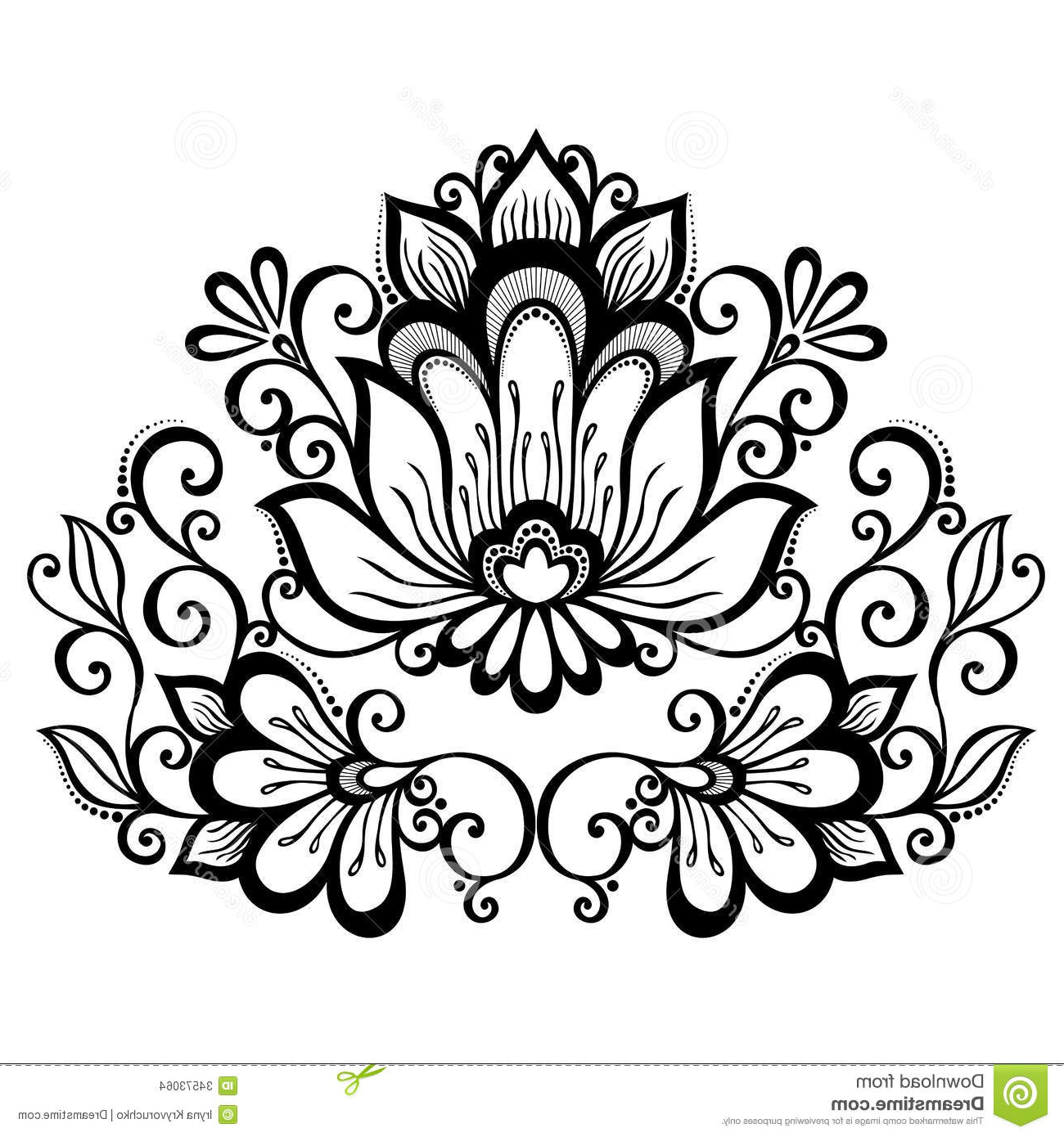 1300x1390 How To Draw A Beautiful Flower Design Drawing Flower Designs Free