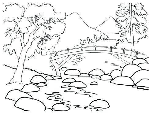 500x376 Simple Landscape Drawing For Kids Flyingangels.club