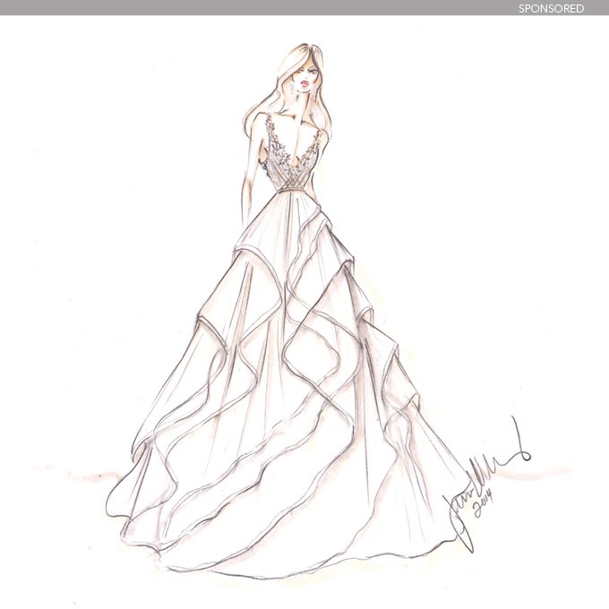680x680 Fashion Designer Wedding Dress Drawing