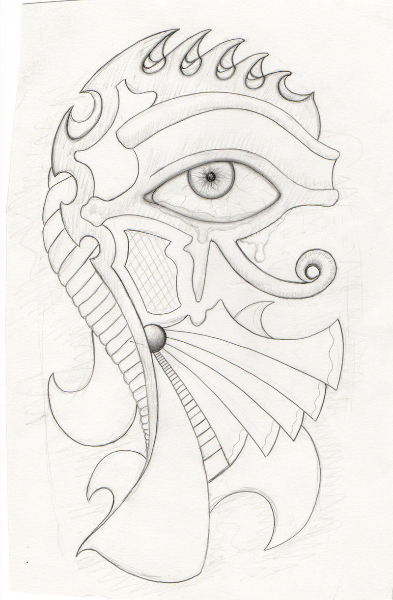 800x1222 Eye Of Horus Tattoo Sketch By Laagernaught