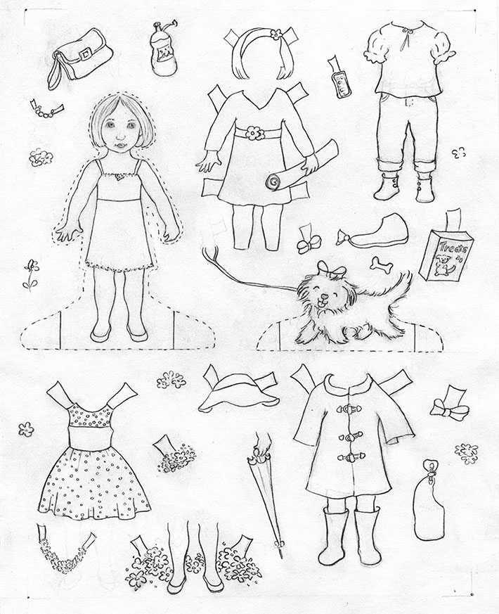 710x873 How To Make Paper Dolls
