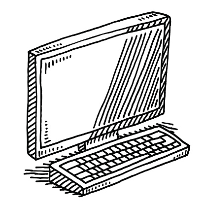 Desktop Computer Drawing at GetDrawings | Free download