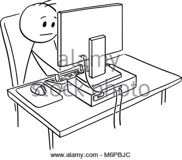 363x320 Person Working On Computer Sitting On A Chair Behind The Office