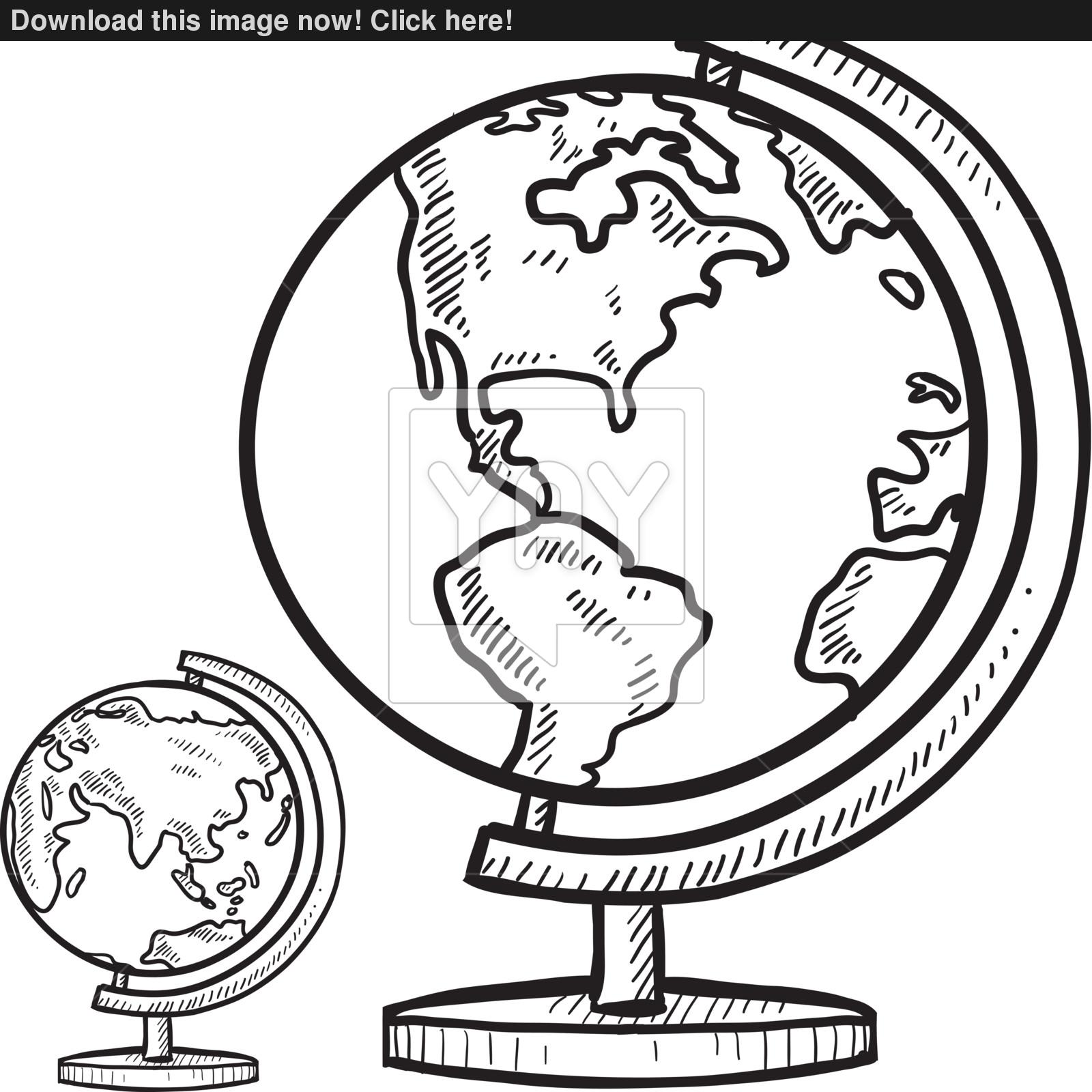 1600x1600 Desktop Globe Vector Sketch Vector