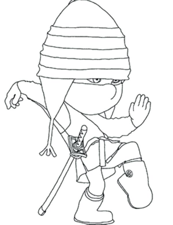 600x782 Despicable Me 2 Coloring Pages To Print Ninja Despicable Me 2