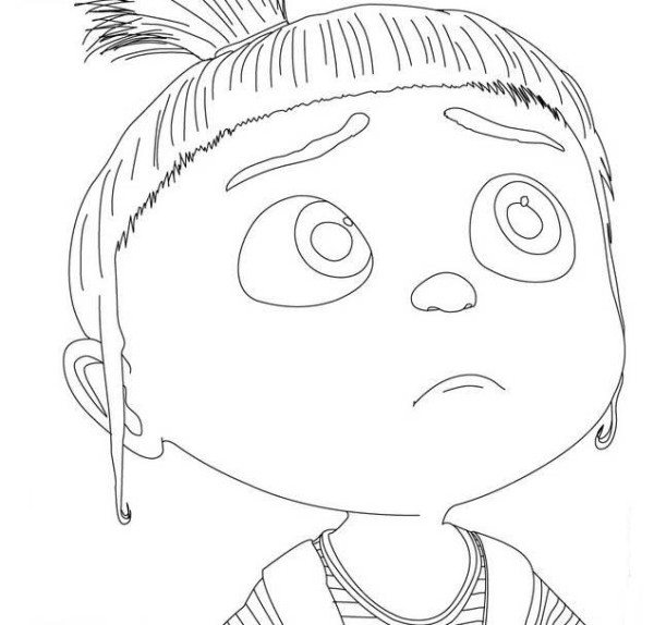 600x574 Agnes Of Despicable Me Coloring Pages