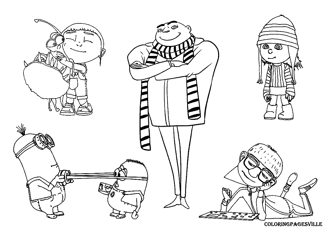 1169x827 Despicable Me Minions Coloring Pages