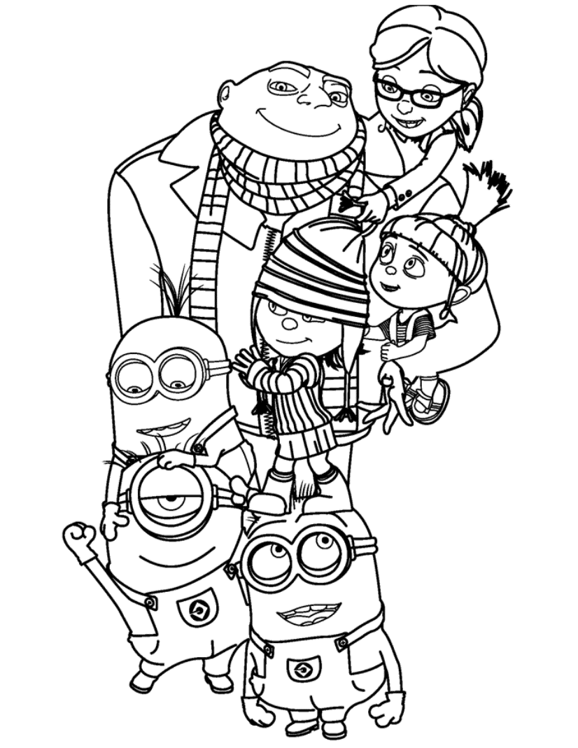 826x1069 Despicable Me The Movie Coloring Pages Colouring To Pretty Draw