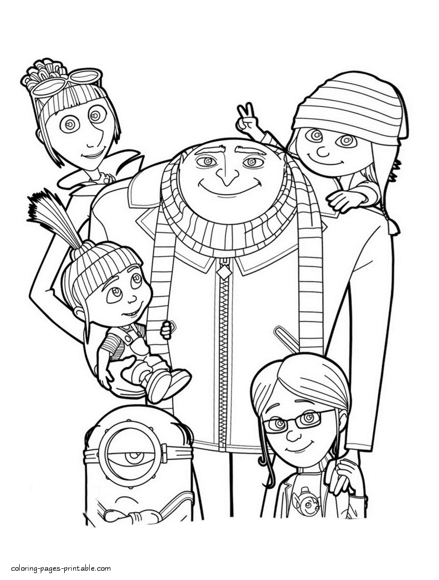 895x1184 Despicable Me 3 Coloring Pictures For Kids