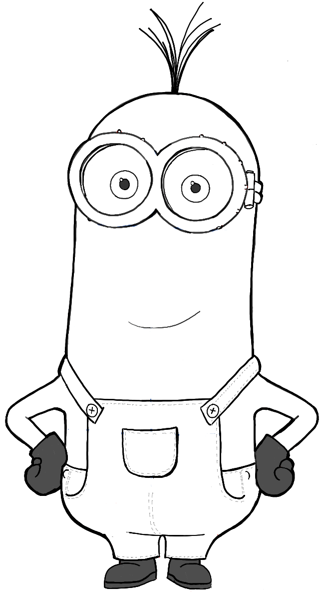 645x1189 How To Draw Kevin From The Minions Movie 2015 In Easy Steps Lesson