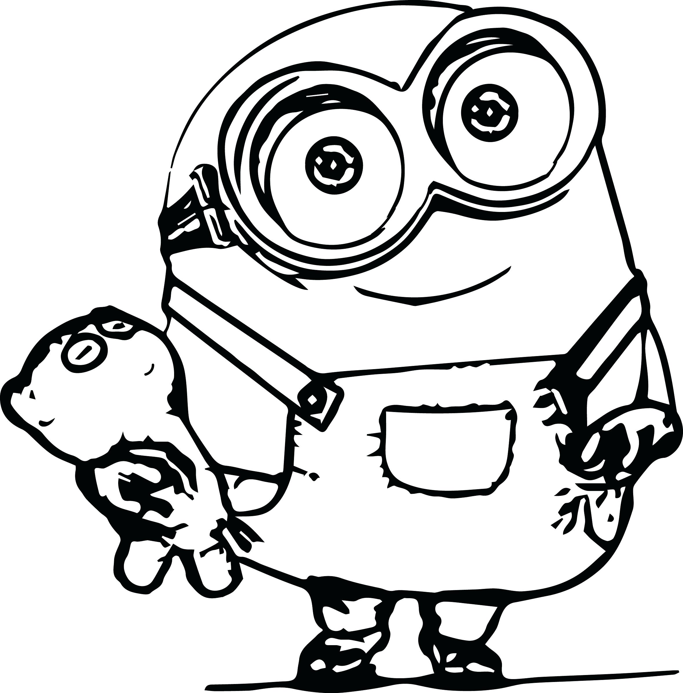 2358x2390 Coloring Coloring Pages Despicable Me 2 To Cute Minion. Coloring