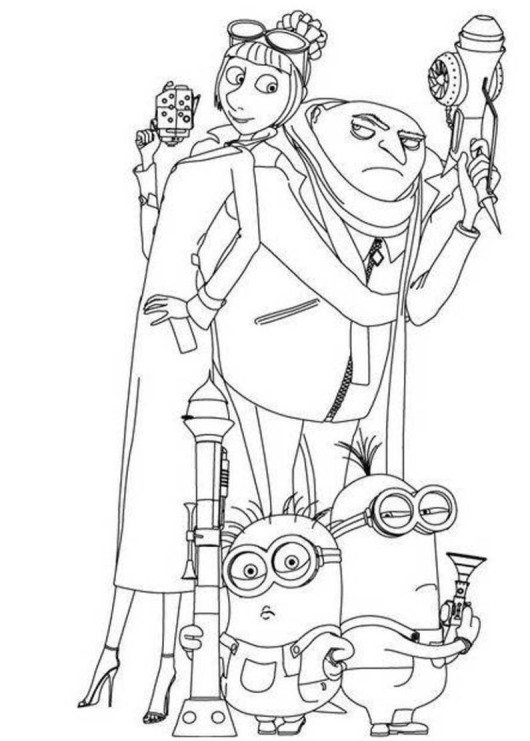 530x741 Despicable Me Coloring In Pages