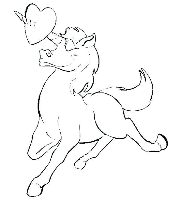 600x660 Easy Unicorn Coloring Together With How To Draw A Simple Unicorn
