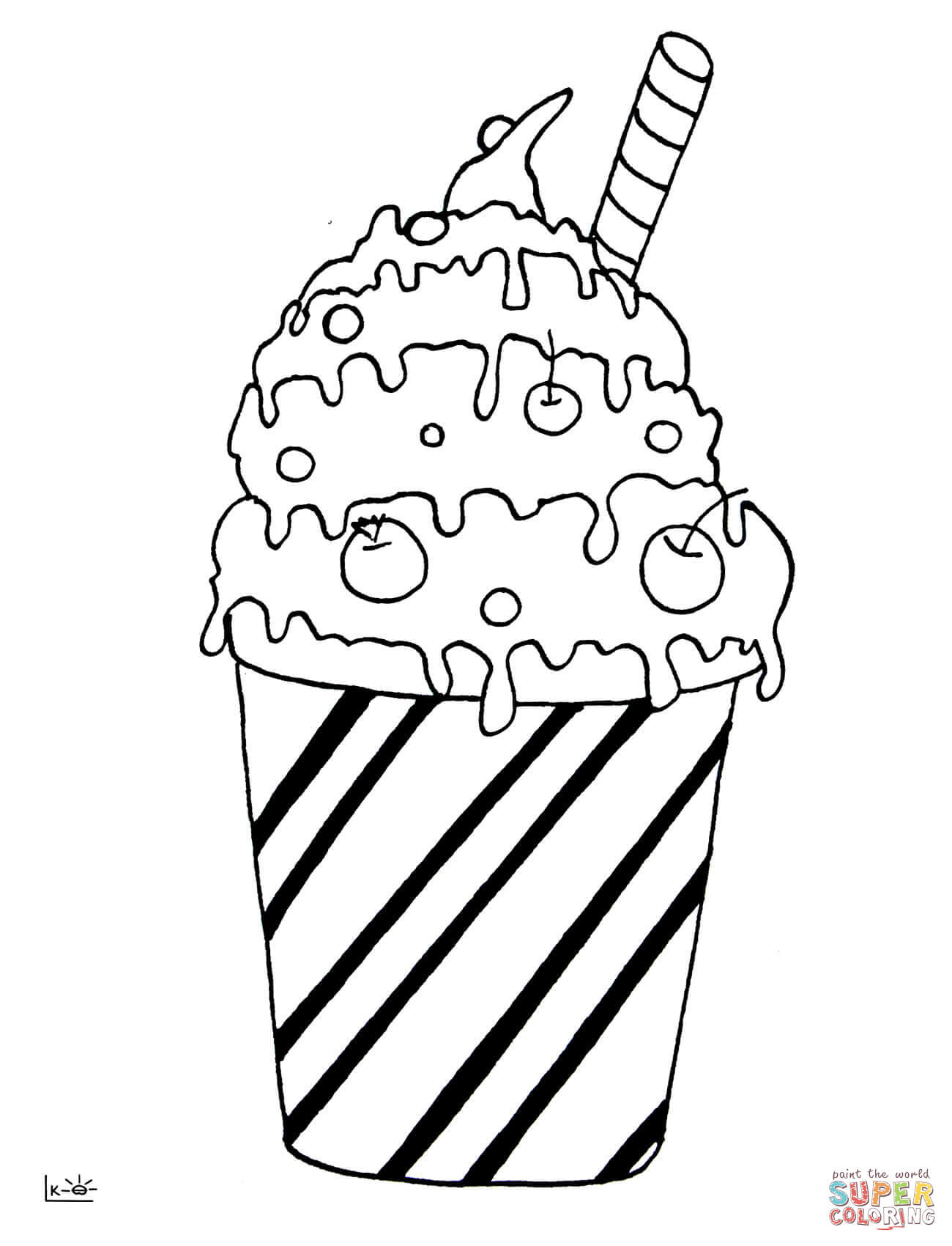 1300x1700 Milk Cocktail Coloring Page Free Printable Coloring Pages