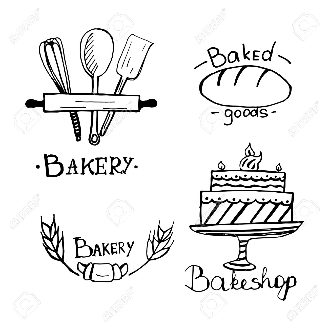 1300x1300 Bakery Logo Design. An Idea For Cafe, Bakeshop, Maffin Shop