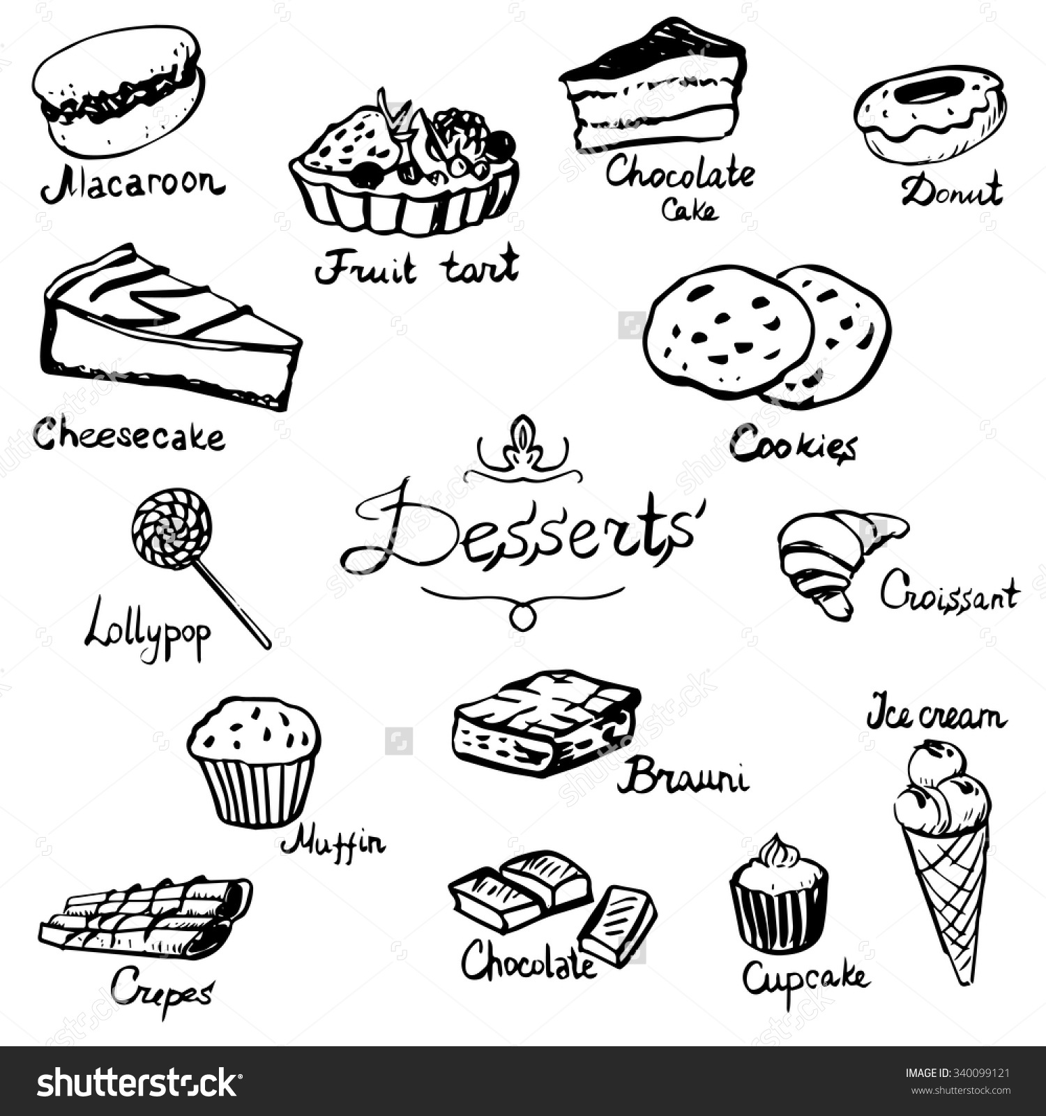 1500x1600 Stock Vector Sweet Collection Of Elements Various Different Types