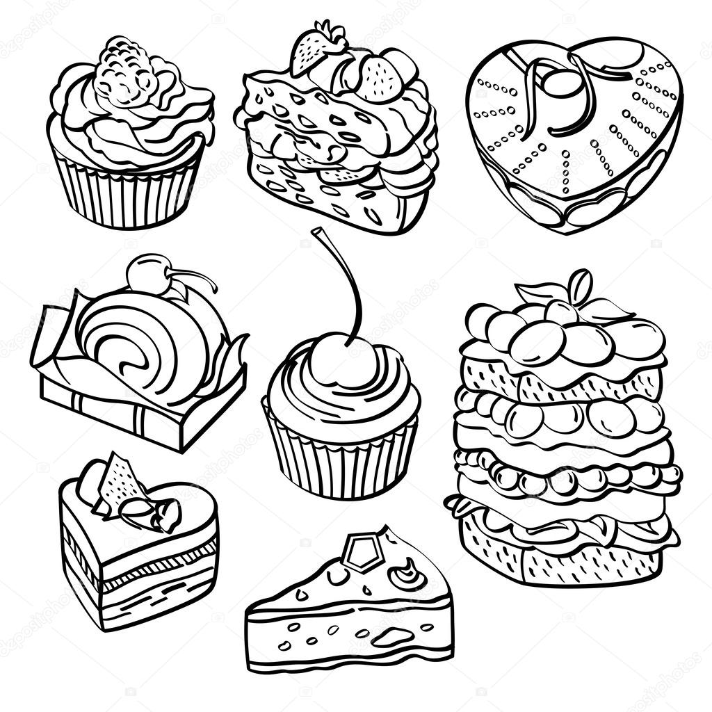 1024x1024 Baking And Dessert Collection Stock Vector Godfather744431