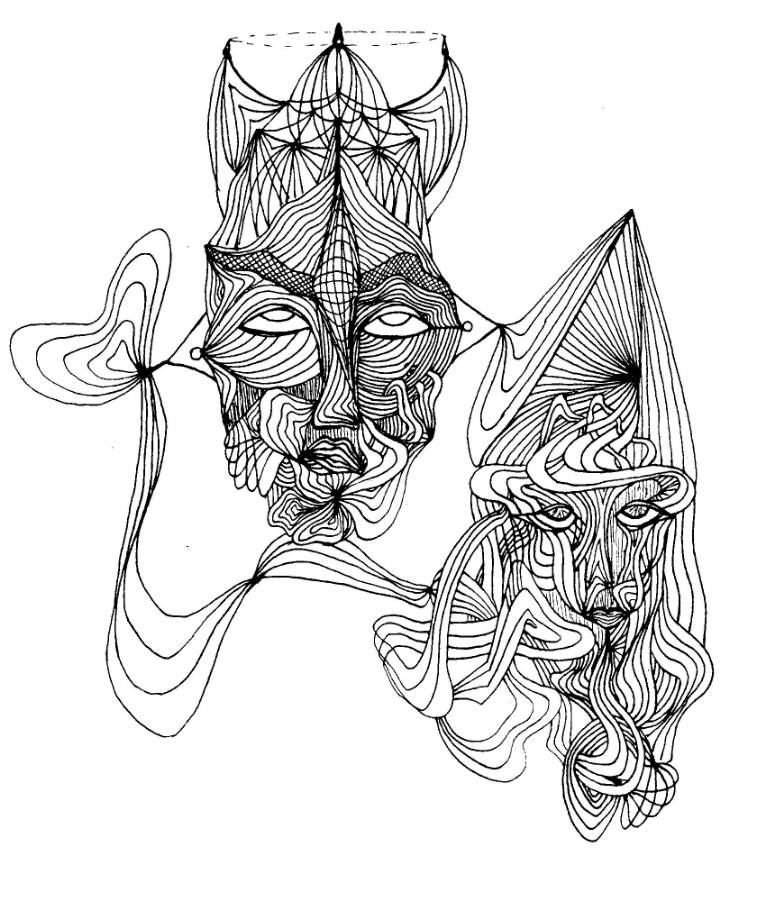 770x911 Saatchi Art Lines Of Destiny For Ancient King Drawing By Olga