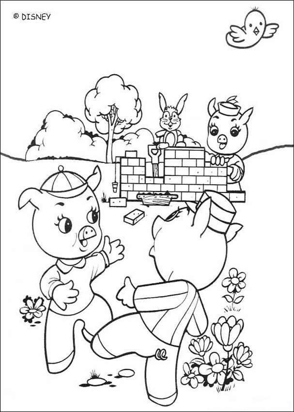 607x850 House Building Pig Coloring Pages