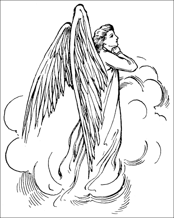 700x875 Detailed Angel Coloring Pages