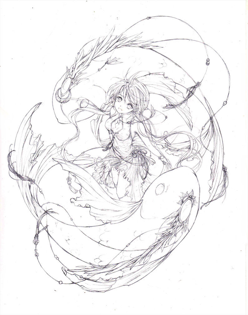 794x1007 Pisces With Ying And Yang By Chocobikies
