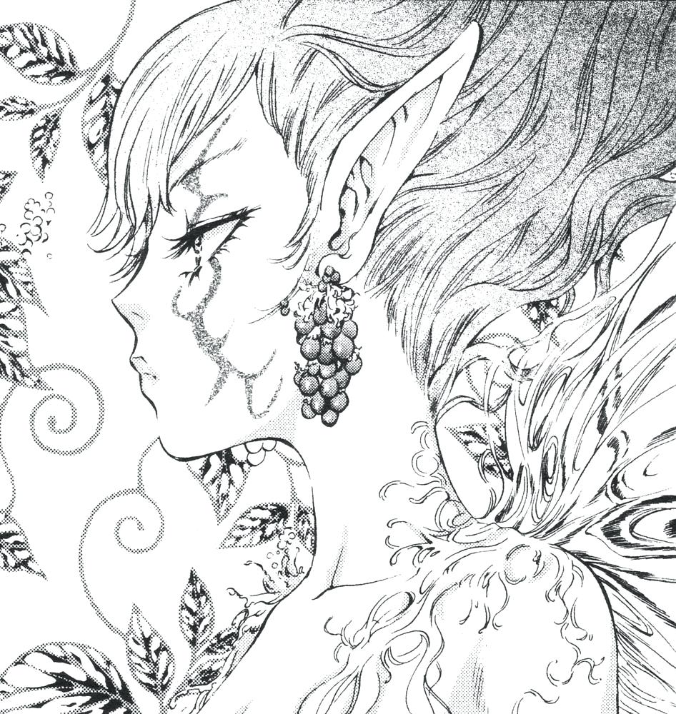 946x1000 Coloring Detailed Fairy Coloring Pages Advanced For Adults Anime