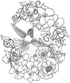 Detailed Flower Drawing