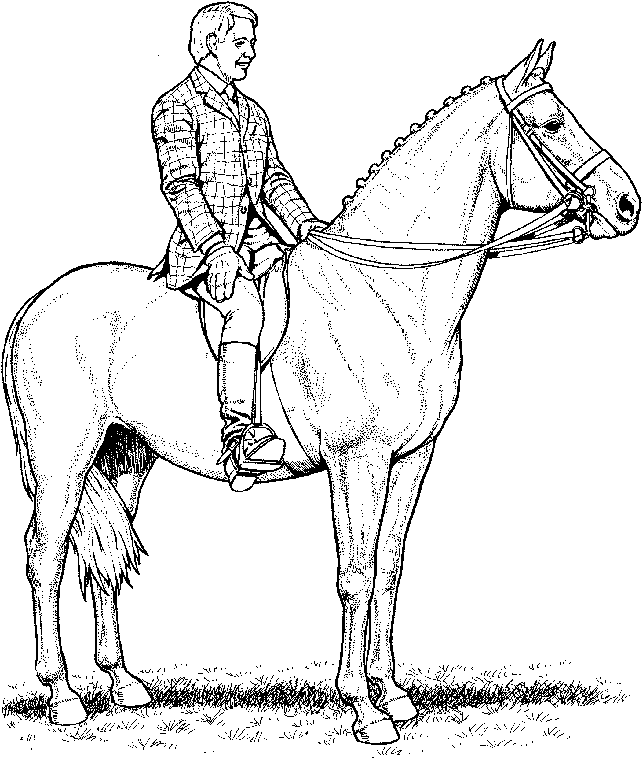 2105x2482 Coloring Pages Horses Jumping Vi@ddress