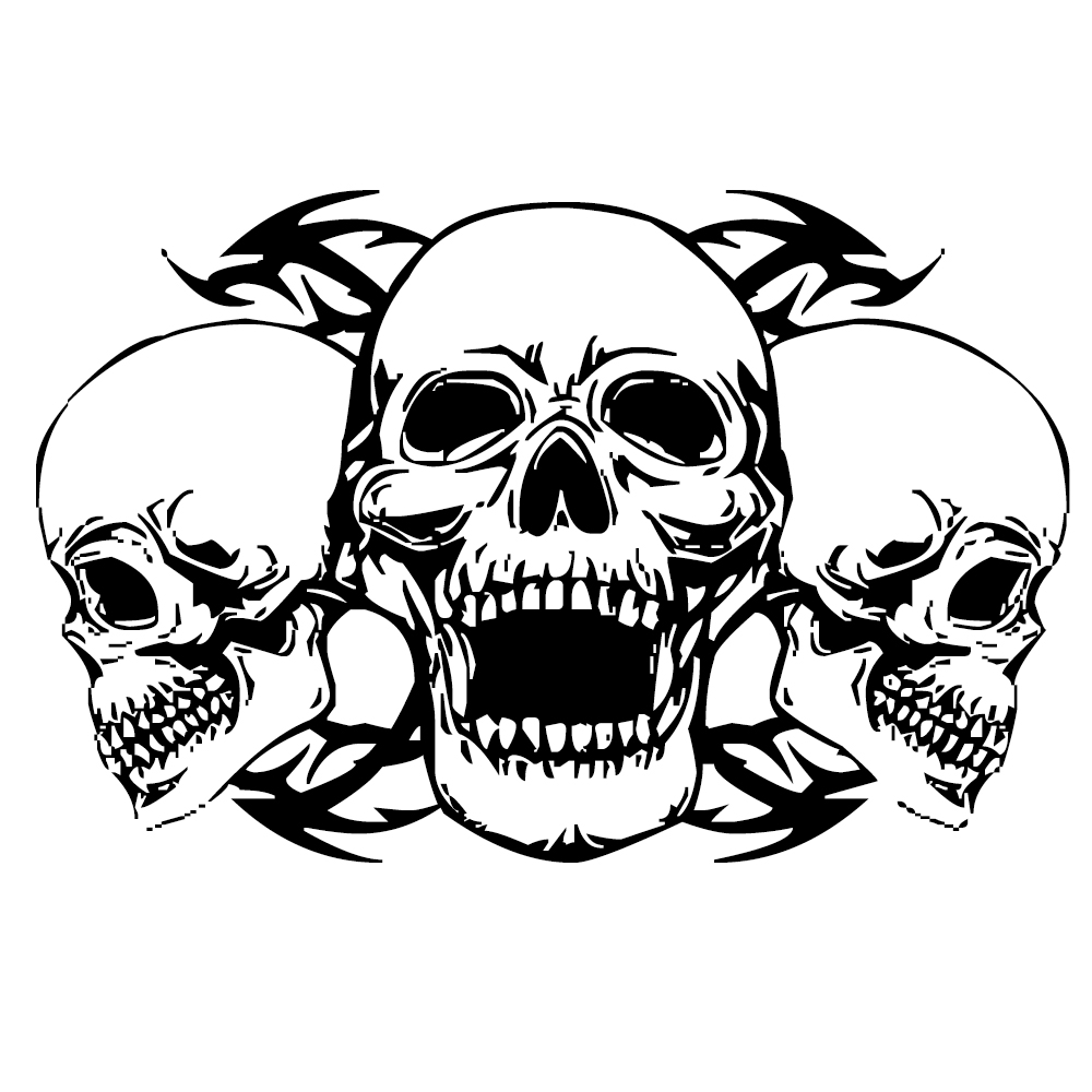 1000x1000 Three Skulls