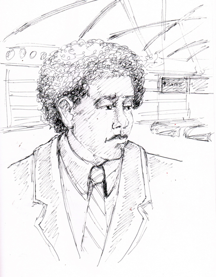 703x900 Rachel Mindrup Drawings Airport Sketching