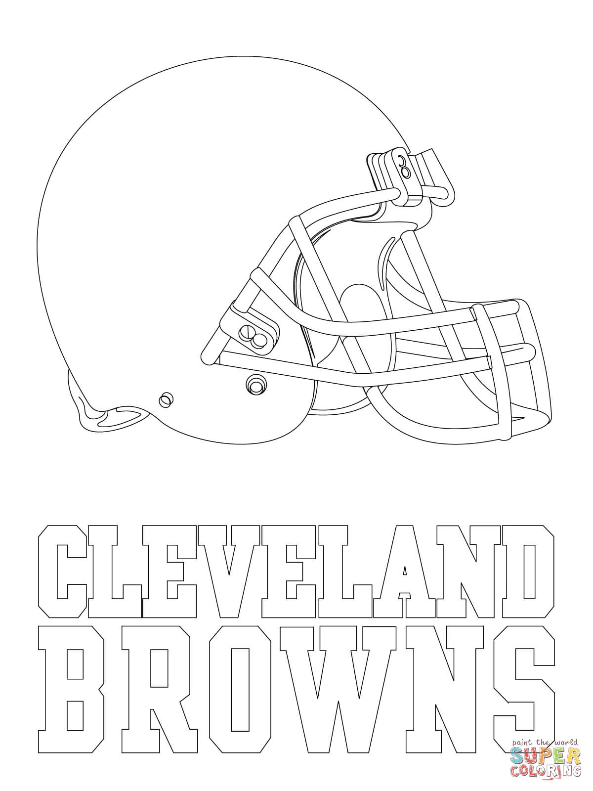 1200x1600 Cleveland Browns Logo Coloring Page Free Printable Coloring Pages