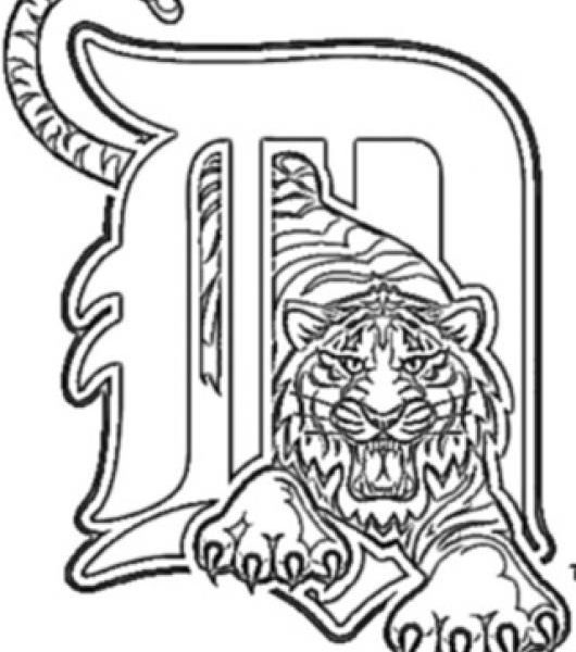 530x600 Beautiful Detroit Tigers Coloring Pages 88 For Your Free Colouring