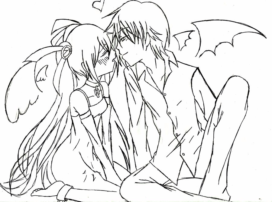 900x670 Drawing Angel Amp Devil Devil And Angel