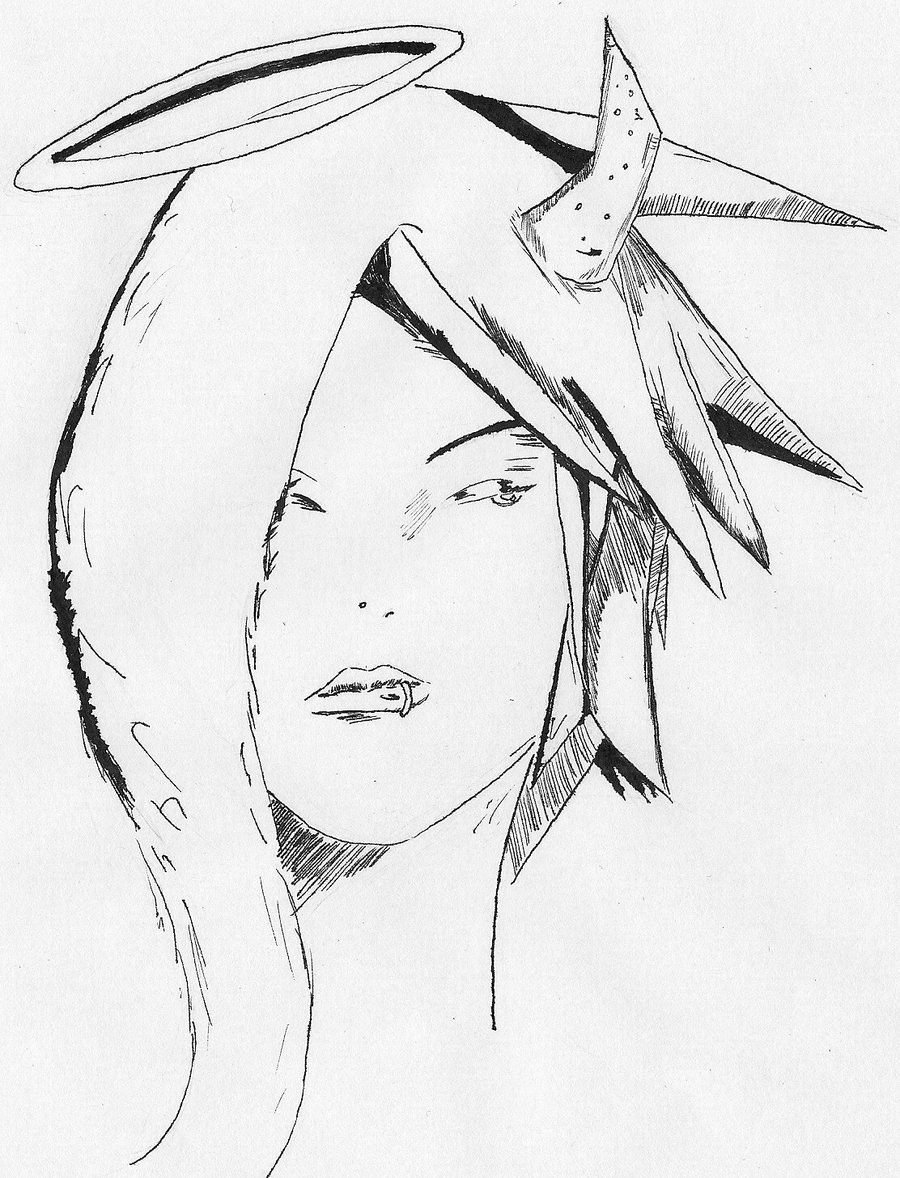 900x1178 Devil Angel By Spacetick