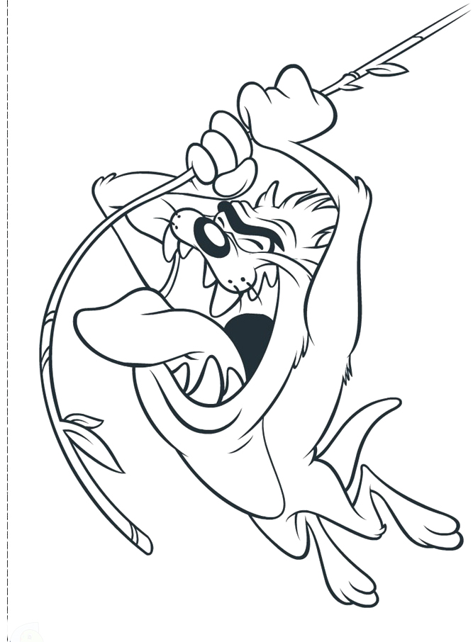 667x906 Tasmanian Devil Swing Coloring Pages
