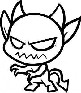 262x302 How To Draw How To Draw A Devil For Kids